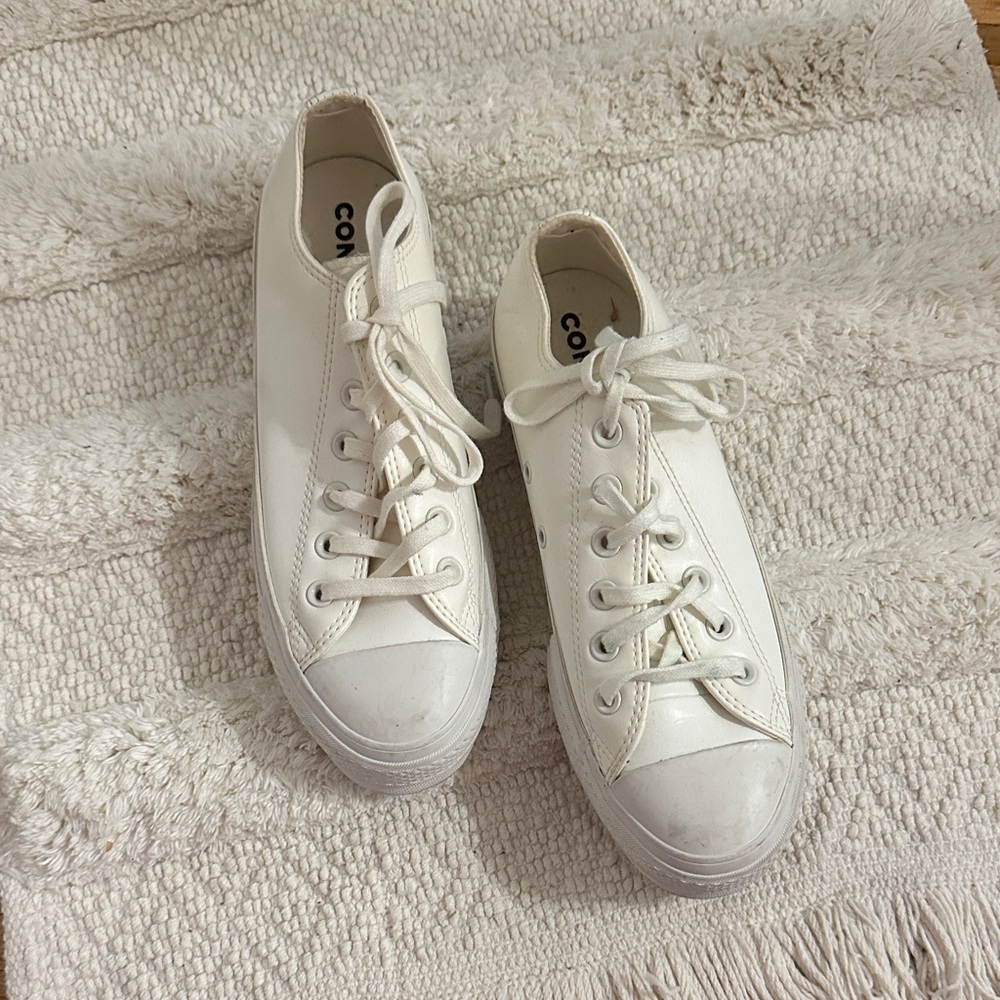 Leather White Converse Sneakers